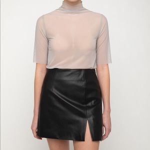 NWT Oak + Fort Front Slit Mini Skirt